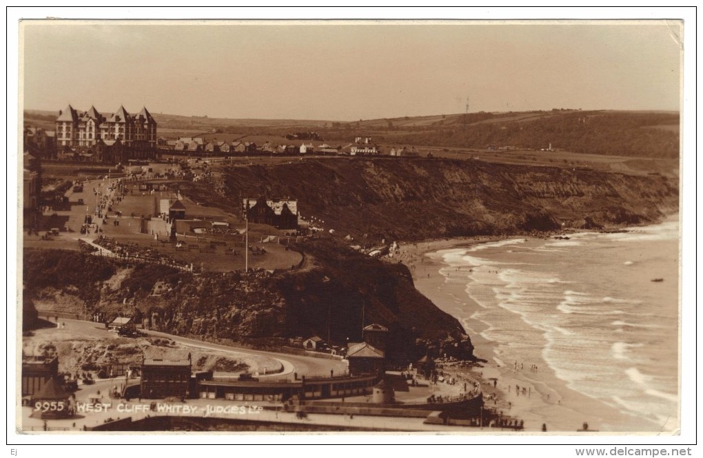 West Cliff, Whitby - Animated - Judges - Postmark 1934 - Whitby