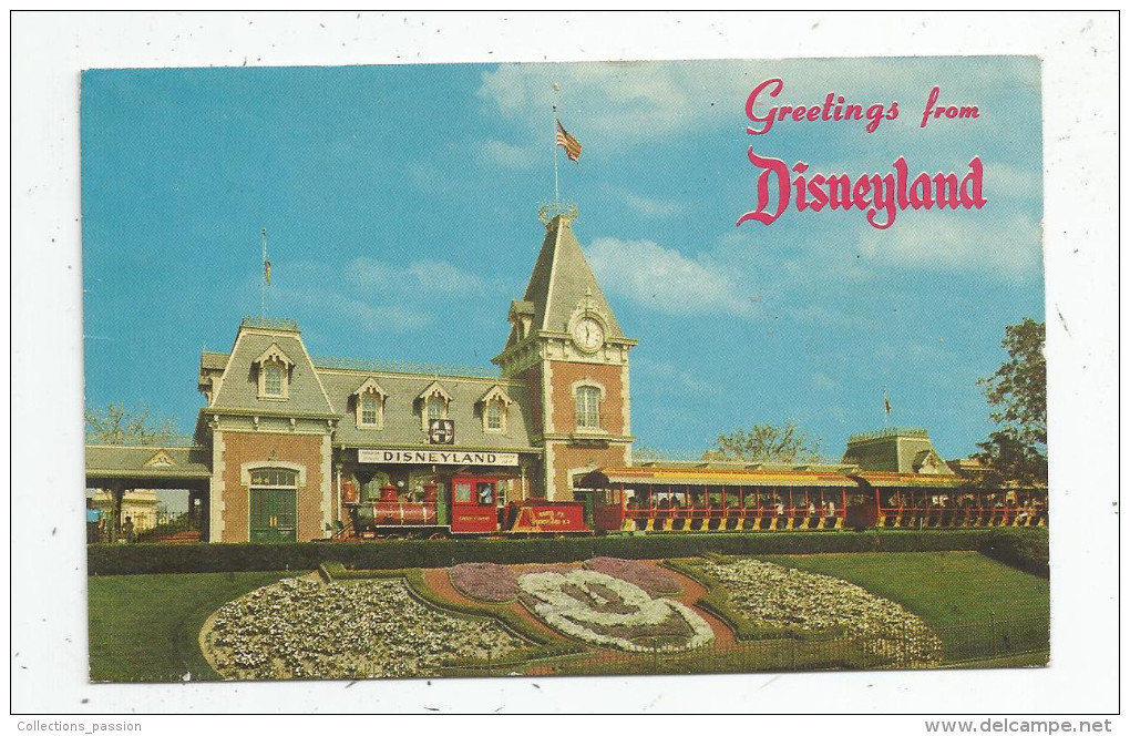 G-I-E , Cp , Greetings From DISNEYLAND , Chemin De Fer , Train , Voyagée 1970 - Disneyland