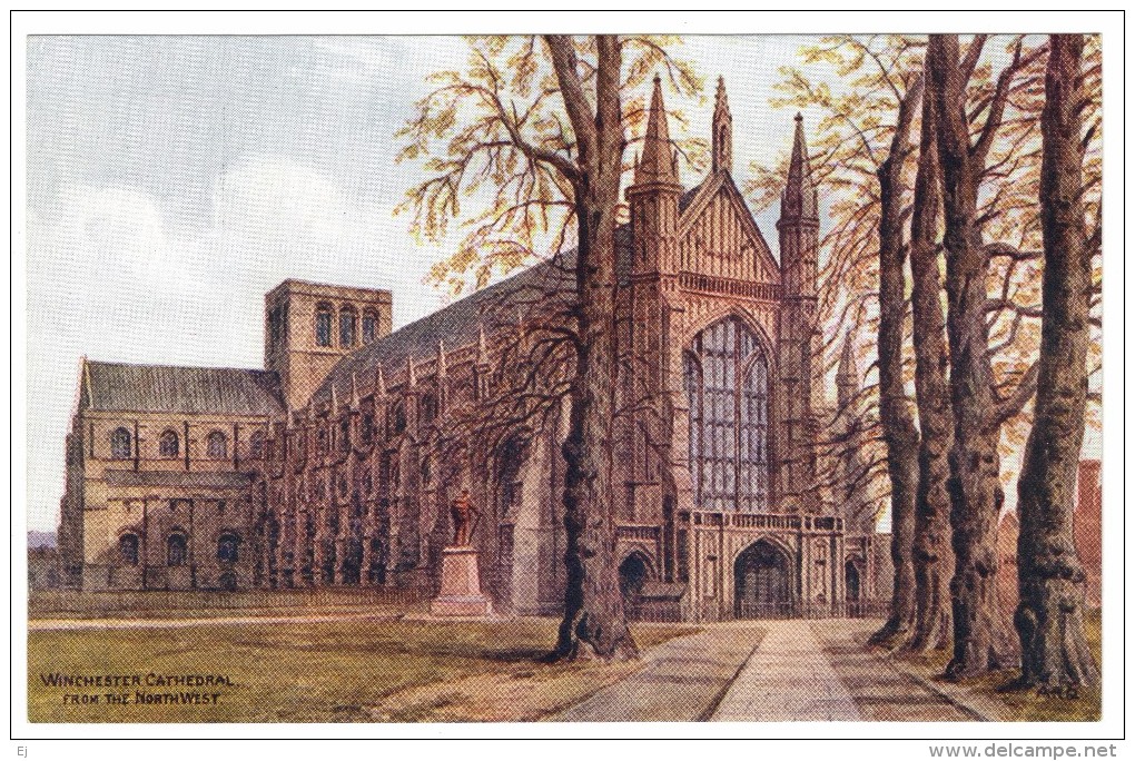 Winchester Cathedral From The North West By A R Quinton - Salmon No 3771 - Unused - Quinton, AR