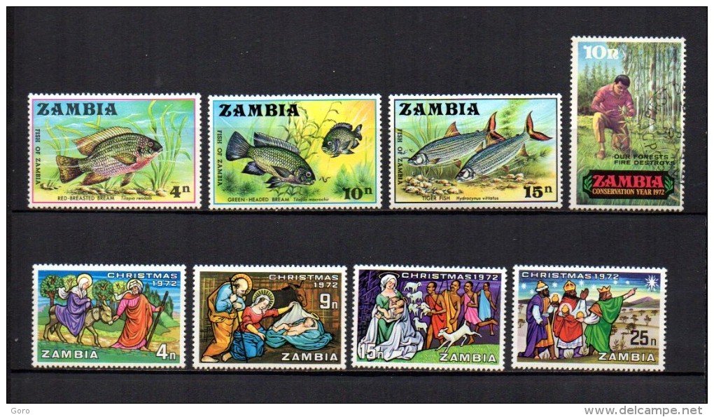 Zambia    1971-72  .-  Y&T  Nº   74/76 - 82 - 89/92 - Zambia (1965-...)