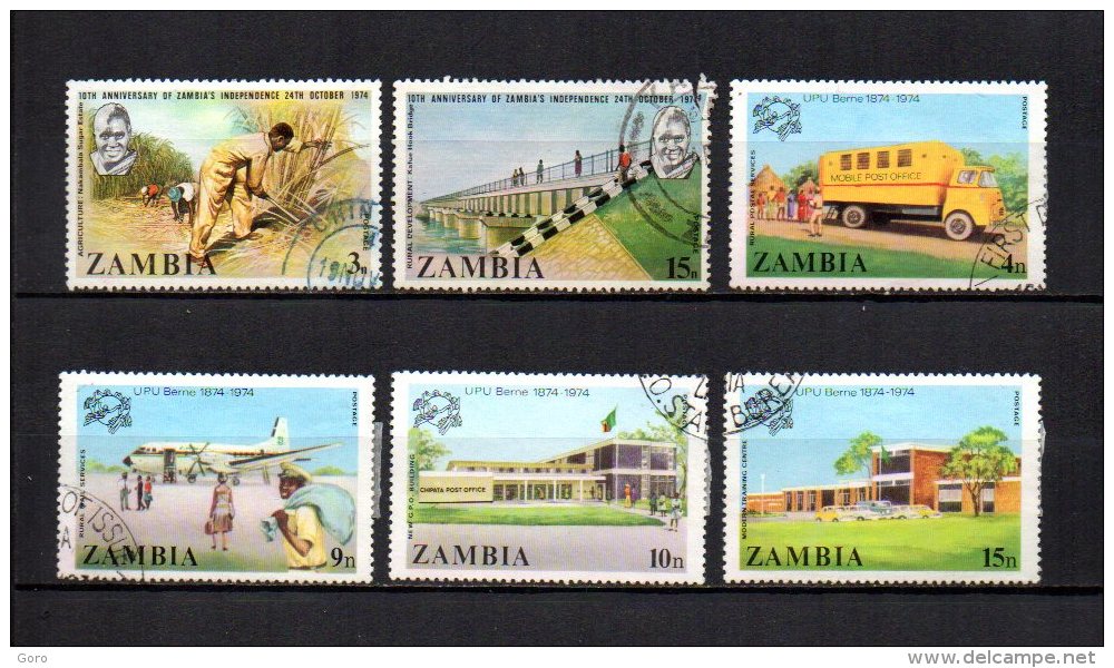 Zambia    1974  .-  Y&T  Nº   119 -123 - 125/128 - Zambia (1965-...)