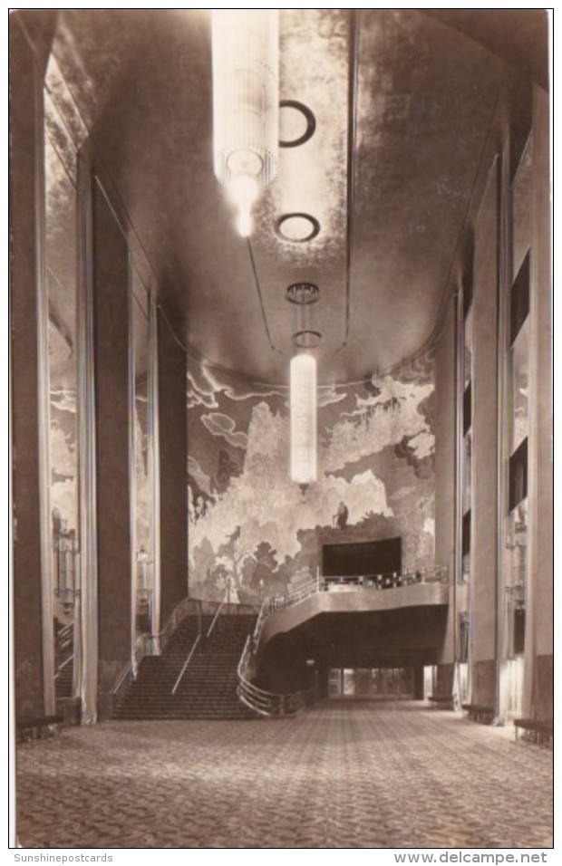New York City Grand Foyer Of Radio City Music Hall Real Photo - Andere Monumenten & Gebouwen