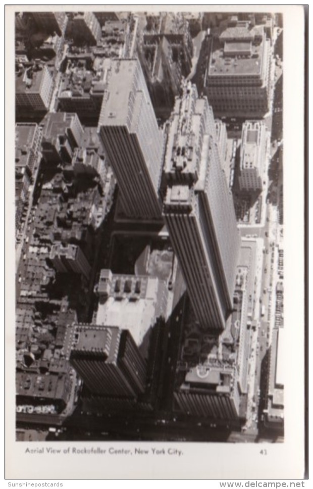 New York City Aerial View Of Rockefeller Center Real Photo - Autres Monuments, édifices