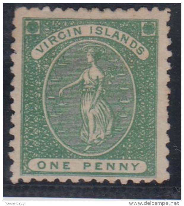 ISLAS VIRGENES 1866 - Yvert #1 - Sin Goma (*) - British Virgin Islands