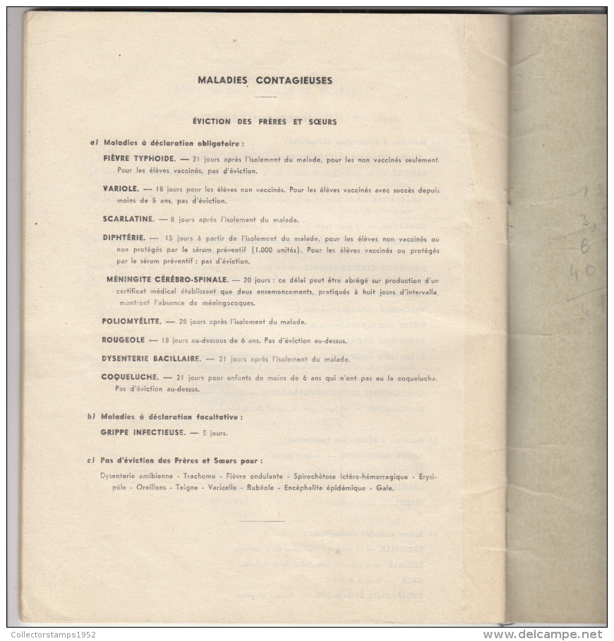 4267FM- JULLES FERRY-VERSAILLES COLLEGE SCHOOL REPORT, GRADES, 42 PAGES, 1959, FRANCE