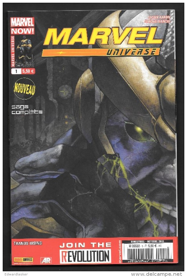 MARVEL UNIVERSE N°1 - L'ascension De Thanos - Octobre 2013 - Panini Comics - Excellent état - Marvel France
