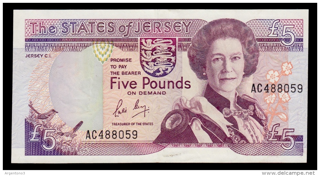 Jersey 5 Pounds 1989 P.16a XF- - Jersey