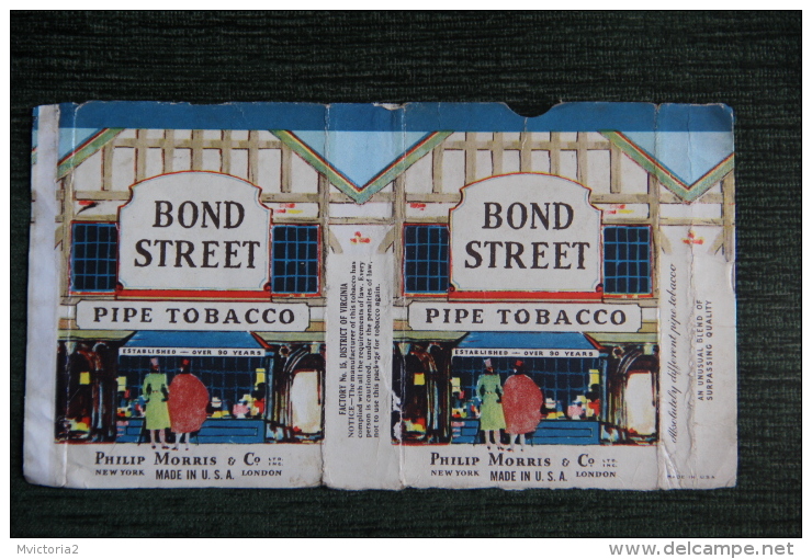 Etui De Paquet De Tabac Pour Pipe " BOND STREET", USA - Andere & Zonder Classificatie