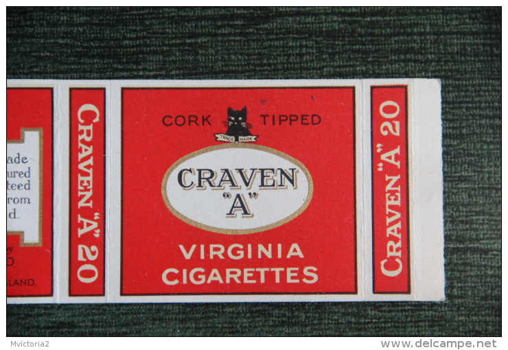 Etui De Paquet De 20 Cigarettes " CRAVEN A", LONDON - Etuis à Cigarettes Vides