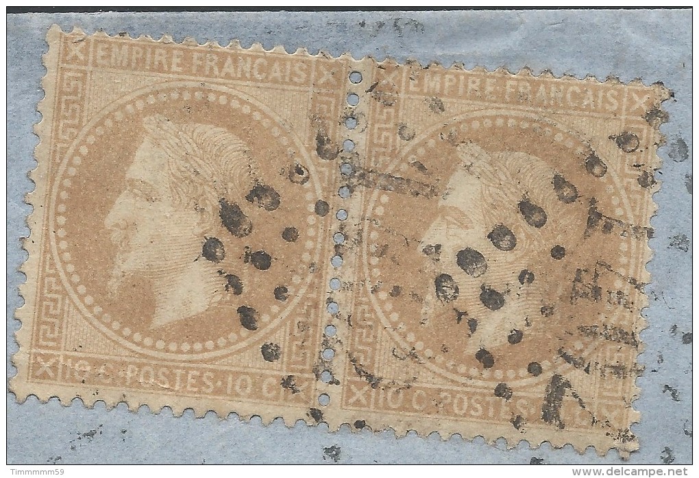 Lot N°31411    Paire Du N°28B, Oblit  GC 1402 EPINAL(82), Avec Cachet Convoyeur Station A Numéro Du 3 Dec 1869 - 1863-1870 Napoleon III With Laurels