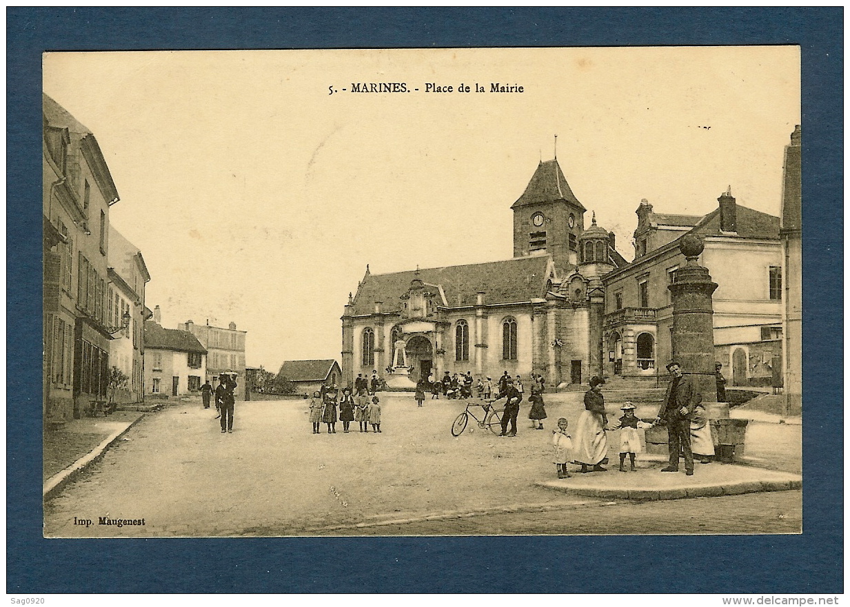 Marines-Place De L'Eglise-Au Dos Cachet421e Reg' D'infanterie - Marines