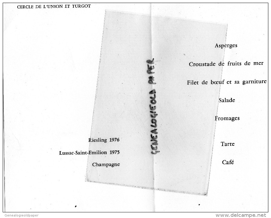 87 -SAINT JUNIEN -MENU ASSOCIATION PECHE HAUTE VIENNE-LIMOGES CERCLE UNION TURGOT- LA POPULAIRE -ASSEMBLEE GENERALE 1978 - Menus