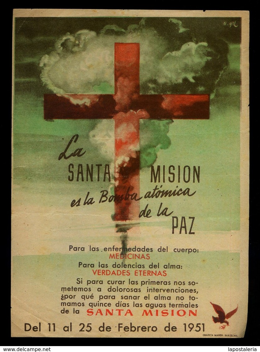 Impresor *Gráfica Manén, Barcelona* Ilustrador *A. Gil* Meds: 120x165 Mms. Año 1951. - Imágenes Religiosas