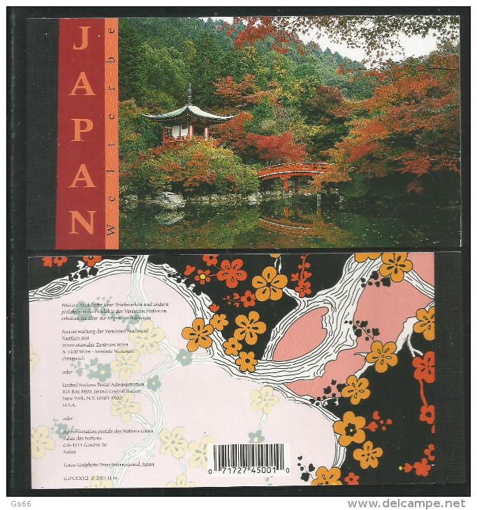 UNO-Wien, 2001, 335/40 MH 0 - 6,  UNESCO-Welterbe: Japan.  MNH **, Booklet, - Libretti