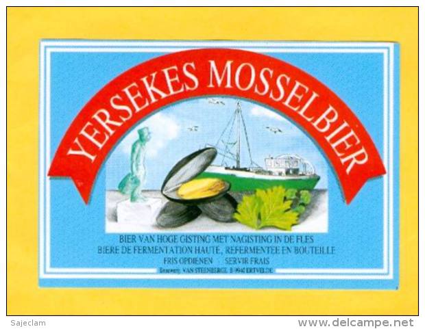 1 étiquette Bière Yersekes Mosselbier - Birra