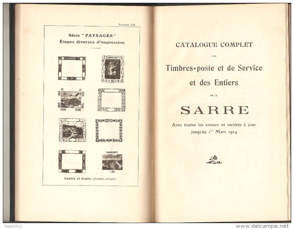 Les Timbres De La SARRE Par Th. EMIN - Edition Maury 1924 - Autres & Non Classés