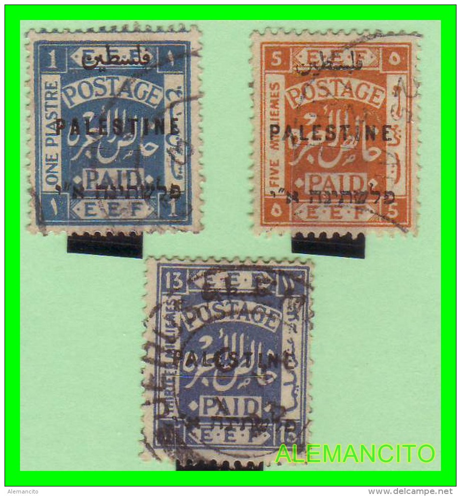 PALESTINA  ( ESTADO  DE  PALESTNE .ASIA ) 3 SELLOS AÑO 1922 - Palestina