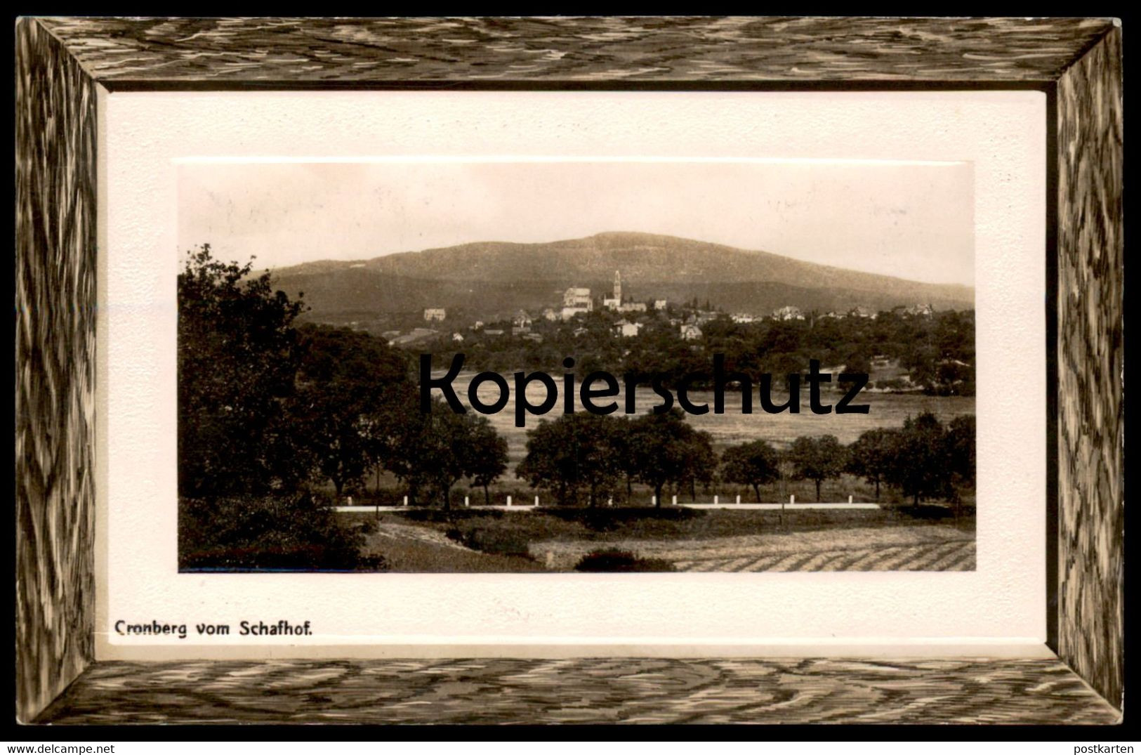 ALTE POSTKARTE CRONBERG VOM SCHAFHOF Kronberg Passepartout Panorama Postcard Cpa Ak Ansichtskarte - Kronberg