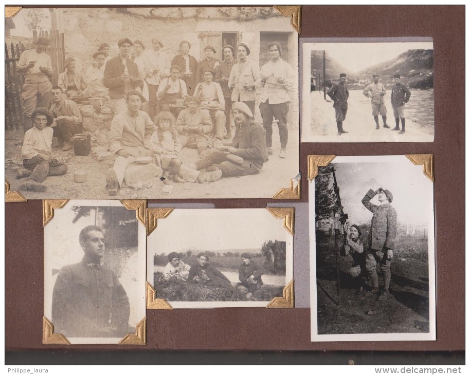 ALBUM ORIGINEAU DE 1 SOLDAT DE WW1 107 FOTOS DE FRANCE, GRECE, AFRIQUE, ECT.... 1917 - 1918   26* 18 CM