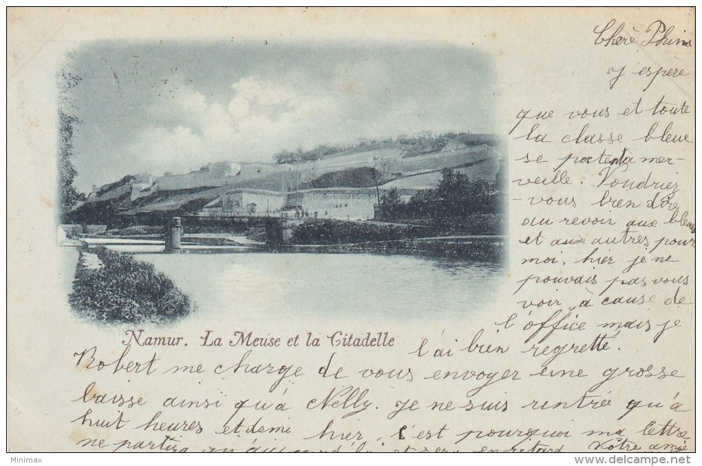 Carte à La Lune -   Namur - La Meuse Et La Citadelle - 1899 - Namur