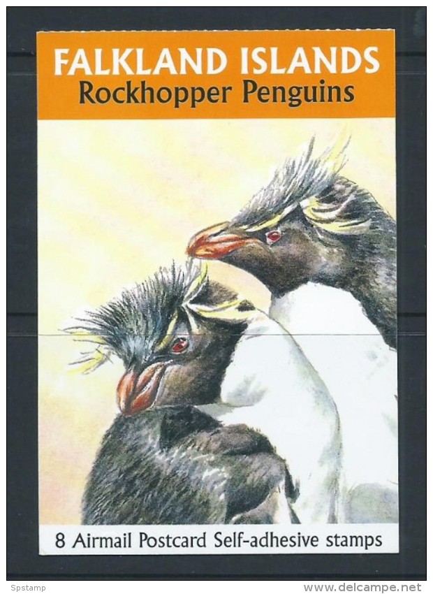 Falkland Islands 2003 Rockhopper Penguins Booklet Of 8 Self Adhesives Complete MNH - Falkland Islands