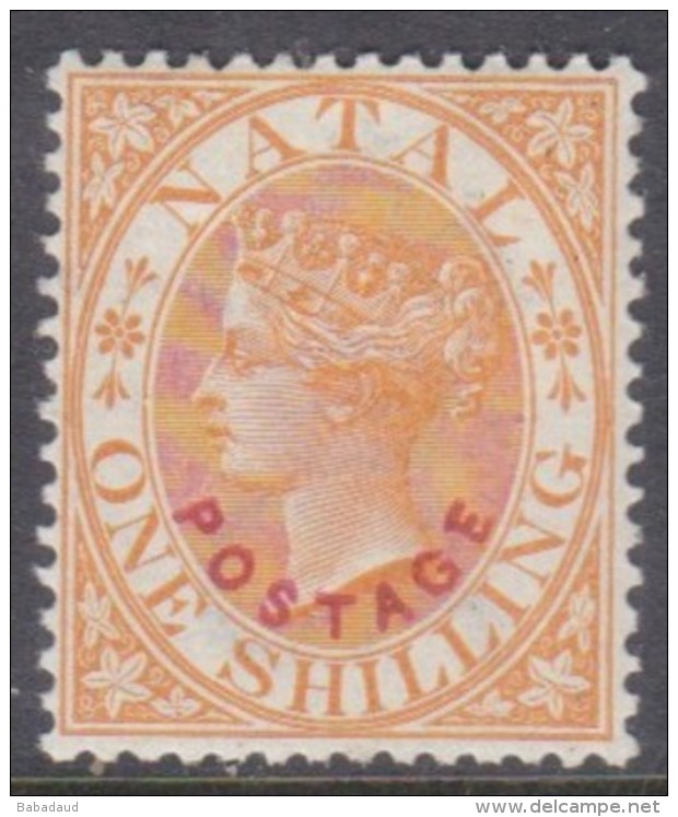 South Africa, Natal, Queen Victoria, 1888, 1/= Orange, MH * - Natal (1857-1909)
