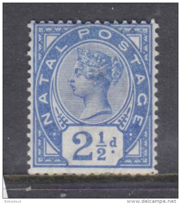 South Africa, Natal, Queen Victoria, 1891, 2 1/2d Bright Blue, MH * - Natal (1857-1909)