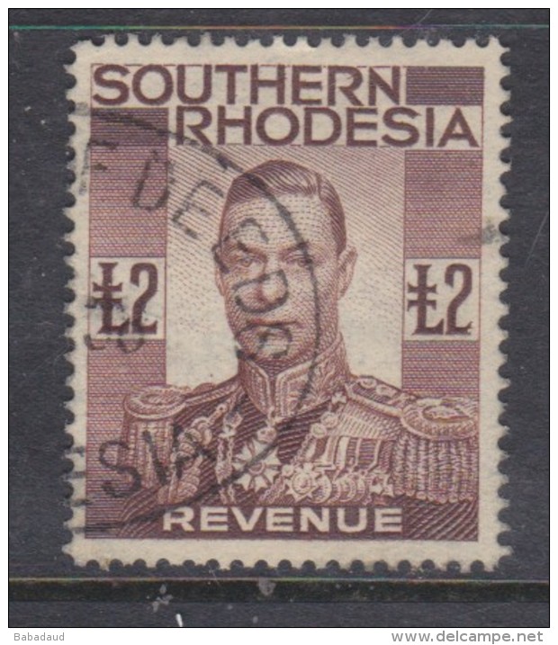 Southern Rhodesia, George VI, 1937 Revenue, &pound;2, , Used - Rhodesia Del Sud (...-1964)