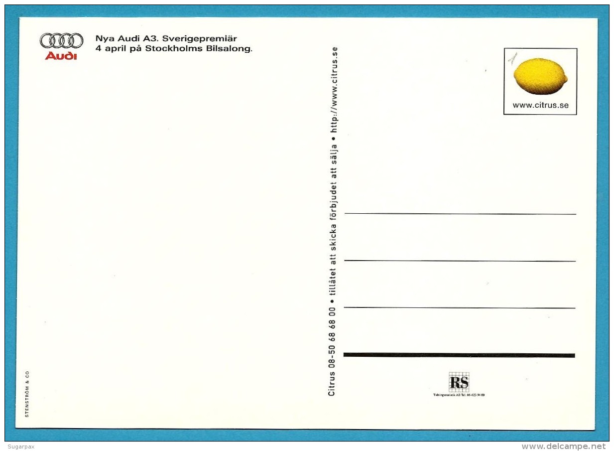 AUDI A3 - NEW NYA NOVO - Mit Liebe Aus Deutschland - Sweddish Edition - PUBLICIDADE - Advertising - 2 SCANS - Voitures De Tourisme