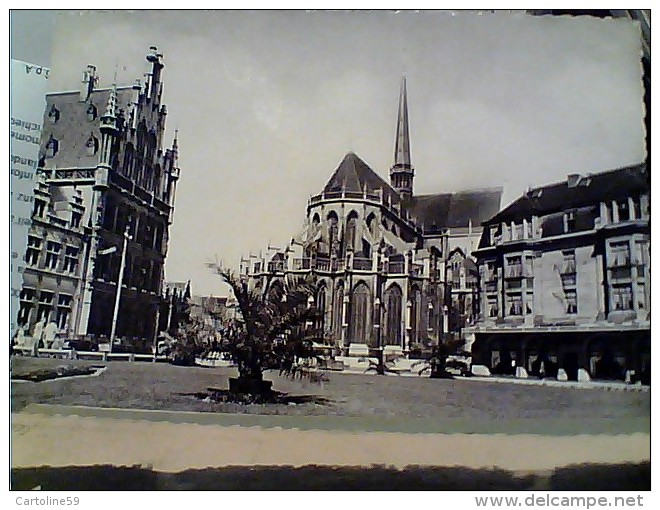 BELGIO  LEUVEN  LOUVAIN PLACE FOCH E EGLISE ST PIERRE   V1961  FM2445 - Leuven