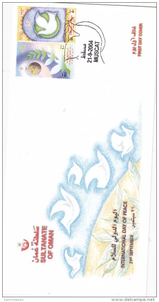 OMAN 2W004, International Day Of Peace Pair Compl.set On Official Illustrated FDDC- REDUCED PRICE-SKRILL PAY. ONLY - Oman