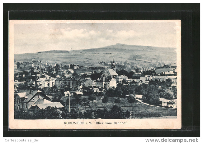 AK Rodewisch, Blick Vom Bahnhof Auf Die Stadt - Sonstige & Ohne Zuordnung