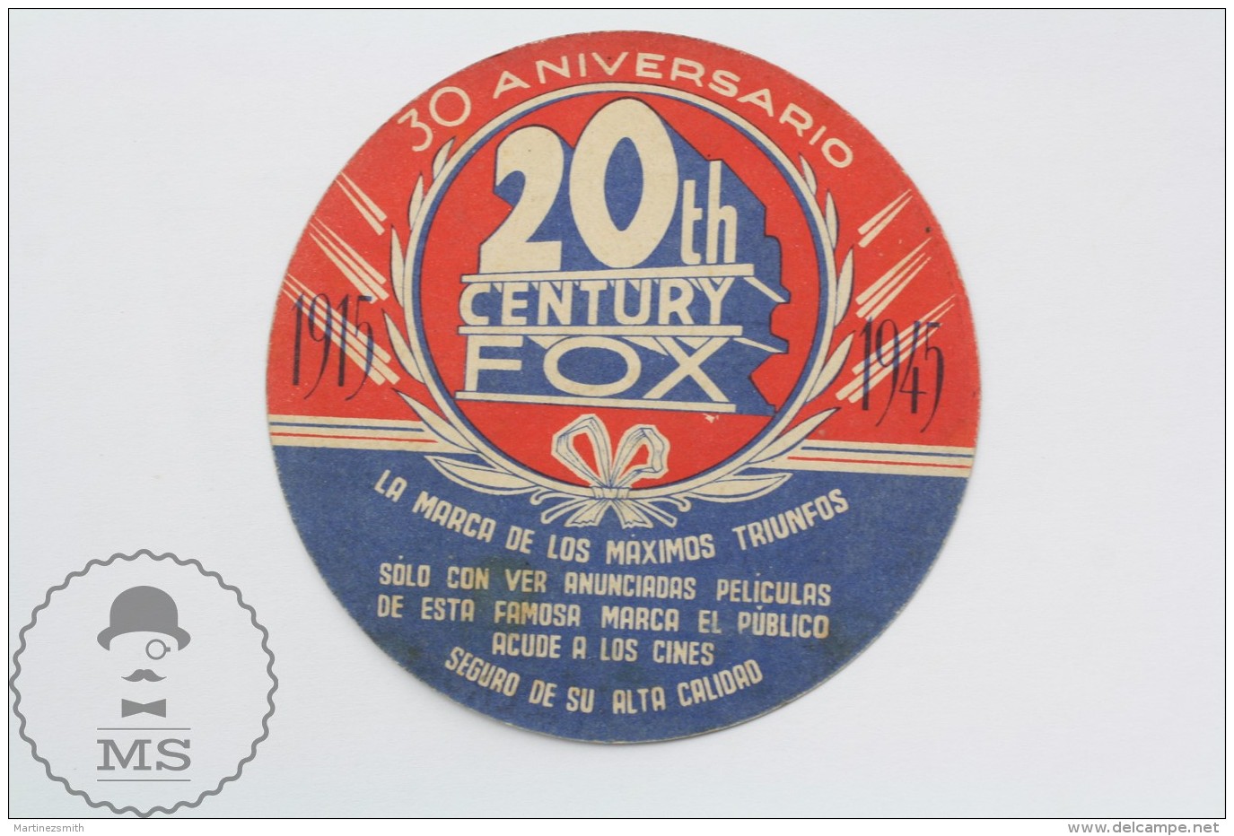 Original Old Cinema/ Movie Advertising Image - 20Th Century Fox 30th Anniversary - 1915 - 1945 - Actor: Dana Andrews - Publicidad