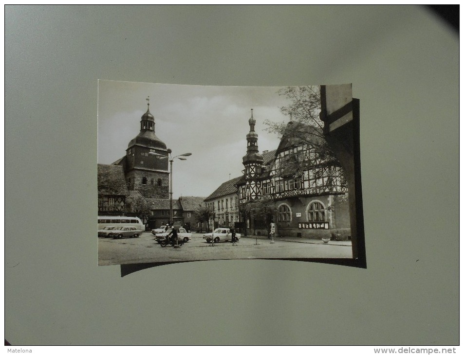 ALLEMAGNE SAXE ANHALT HARZGERODE MARKT MIT RATHAUS - Harzgerode