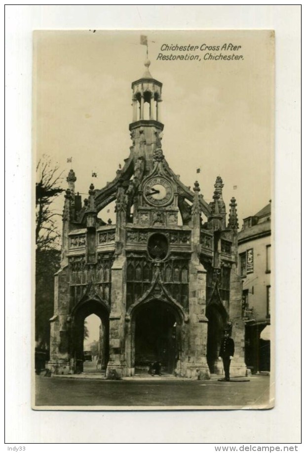 - ANGLETERRE . SUSSEX . CHICHESTER . CHICHESTER CROSS AFTER RESTORATION . - Chichester