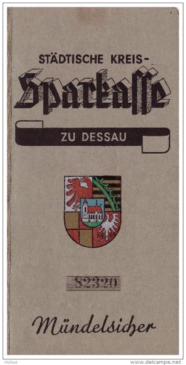 Sparbuch Der Sparkasse Zu Dessau , 1939 - 1945 , Margarete Schmorte , Bank !!! - Dessau