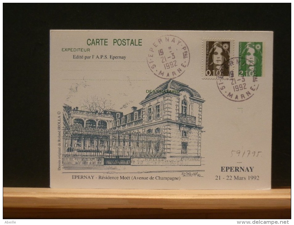 59/795  CP PIQUAGE PRIVE  1992 - Cartes Postales Repiquages (avant 1995)