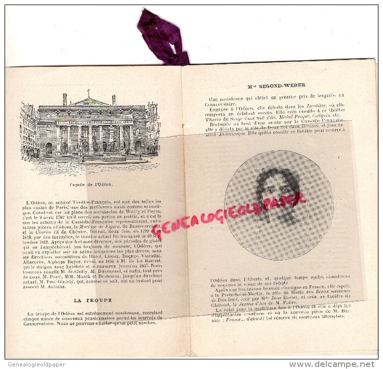 75 - PARIS - PROGRAMME THEATRE DE L' ODEON- L' ILLUSTRATION-SEGOND WEBER-LAMBERT-1900-DEHON-MARQUET-SOREL-RAMEAU-SIBLOT- - Programme