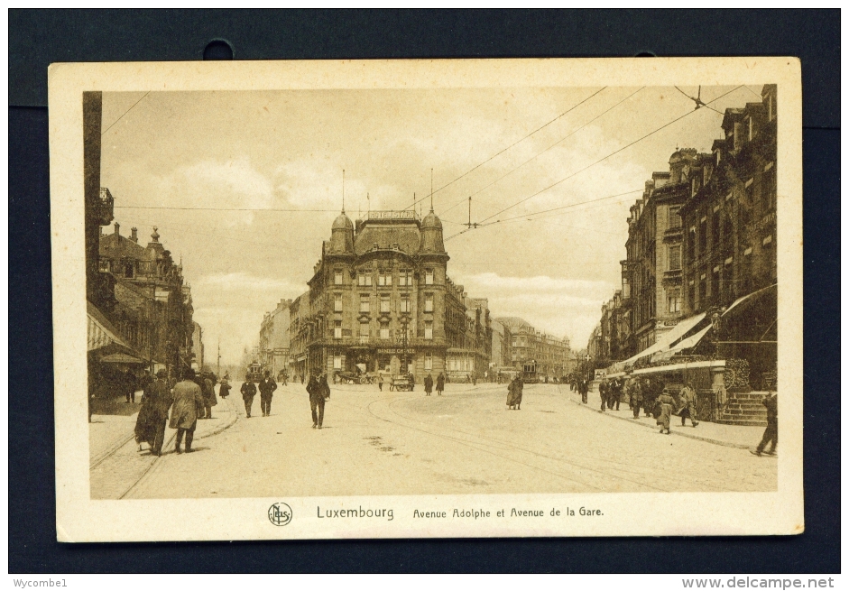 LUXEMBOURG  -  Avenue Adolphe Et Avenue De La Gare  Unused Vintage Postcard - Luxemburg - Town