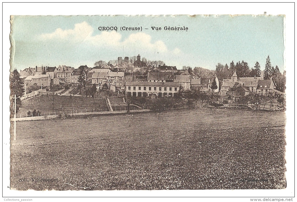 Cp 23, Crocq, Vue Générale - Crocq