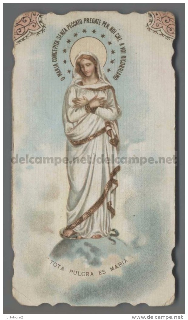 EM1423 MARIA IMMACOLATA CONCEZIONE FUSTELLATO Santino Holy Card Image - Religione & Esoterismo