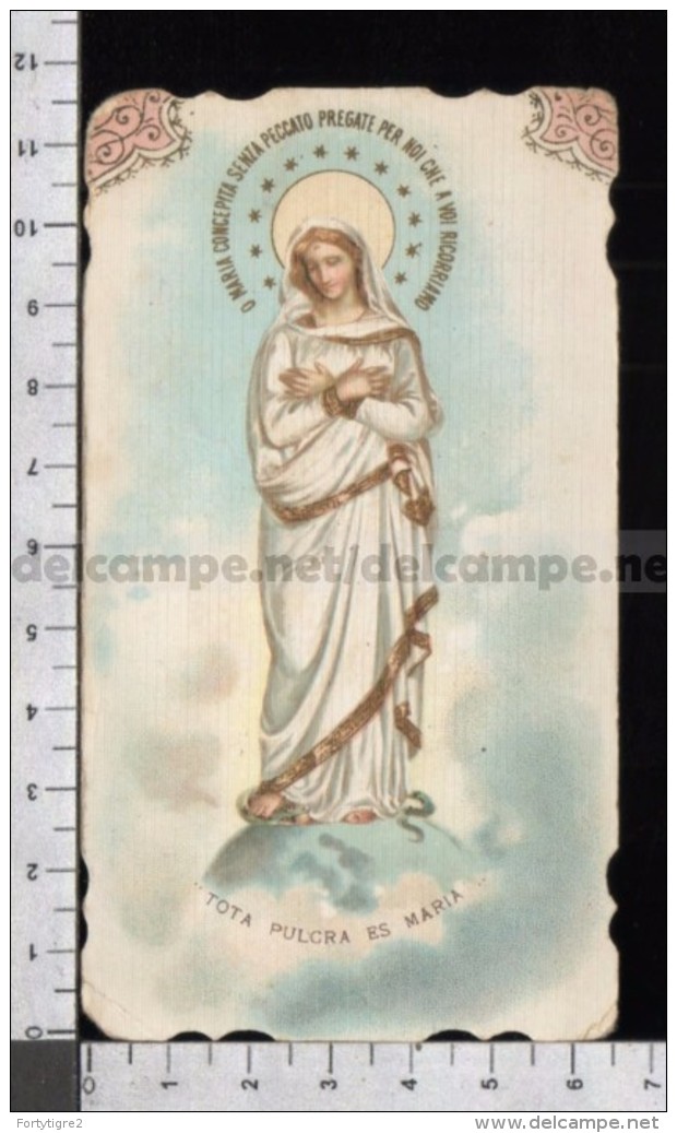 EM1423 MARIA IMMACOLATA CONCEZIONE FUSTELLATO Santino Holy Card Image - Godsdienst & Esoterisme