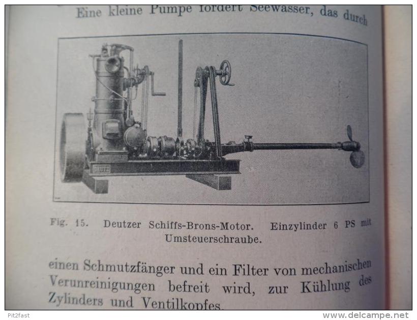 Rohölbootsmotoren 1919 , Boot , Konstruktionsskizzen , Fotos , Yacht , Motoren , Schiffbau , Nautik, Seefahrt !!!