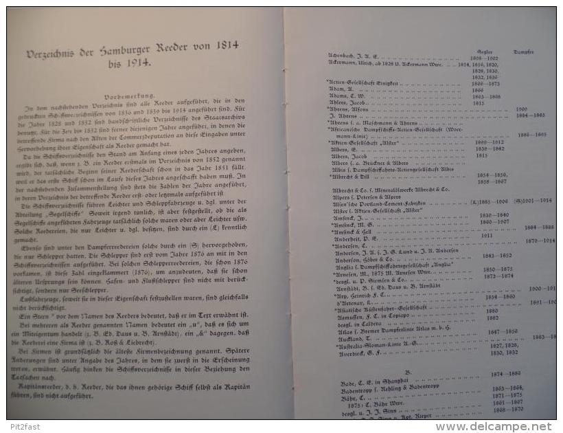 Hamburgs Reederei 1814-1914 , viele Abb., Register und Bilddokumente , Flaggen , Schiffe , Schiffahrt , Hamburg Hafen !!