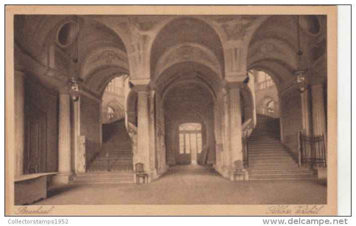 44457- BRUCHSAL CASTLE- LOBBY, STAIRS - Bruchsal