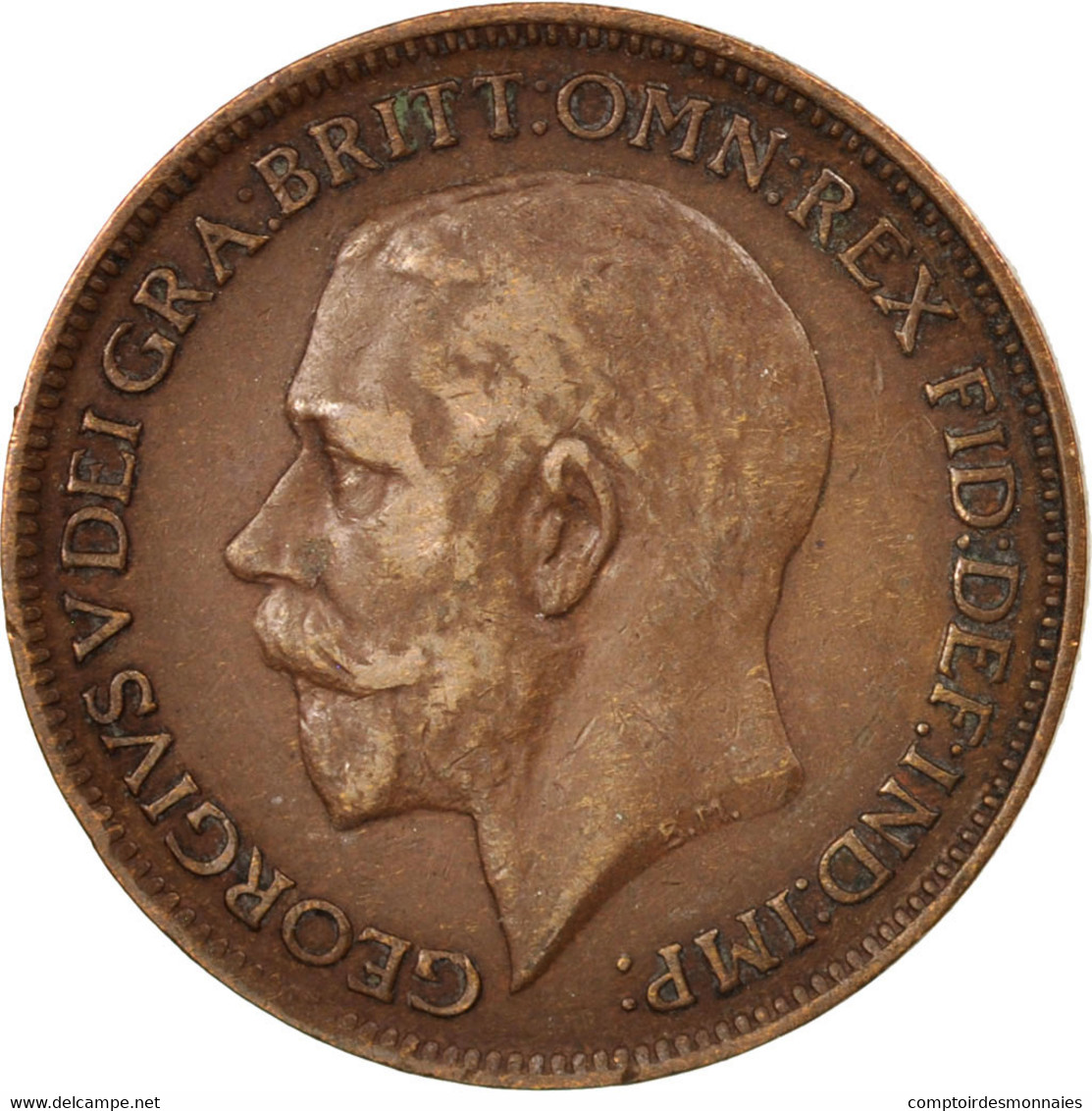 Monnaie, Grande-Bretagne, George V, Farthing, 1920, TTB, Bronze, KM:808.2 - B. 1 Farthing