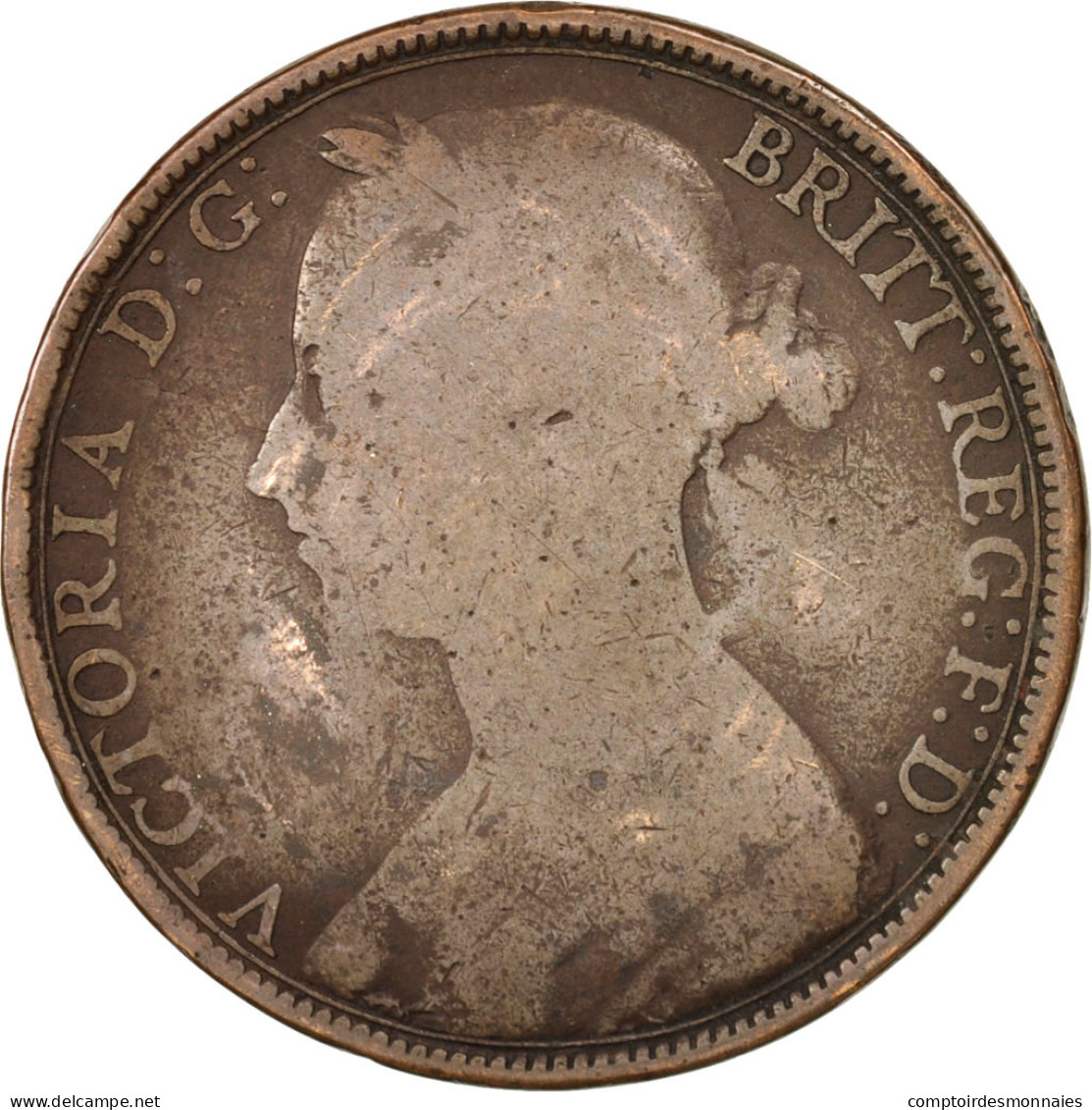 Monnaie, Grande-Bretagne, Victoria, Penny, 1891, B, Bronze, KM:755 - D. 1 Penny