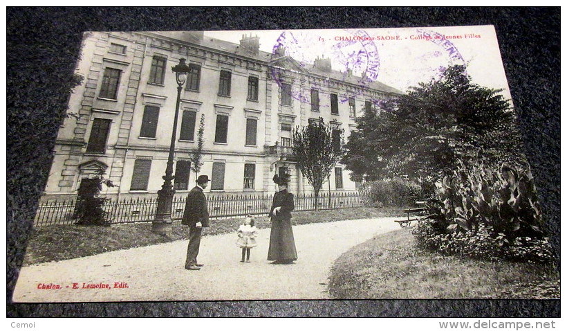 CPA Animée - CHALON Sur SAONE (71) - Collège De Jeunes Filles - 1916 - Chalon Sur Saone