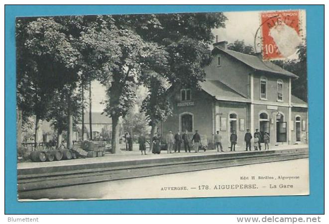 CPA 178 - Chemin De Fer La Gare AIGUEPERSE 63 - Aigueperse