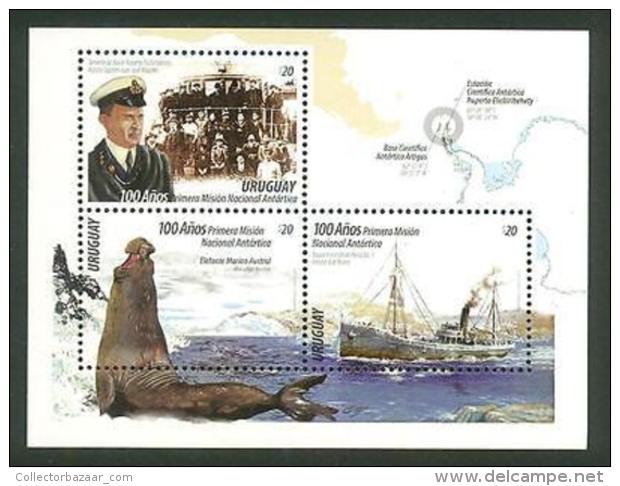 2016 URUGUAY ANTARCTIC EXPLORER SHACKLETON RESCUE SHIP BOAT SEAL UNIFORM MNH - Spedizioni Antartiche